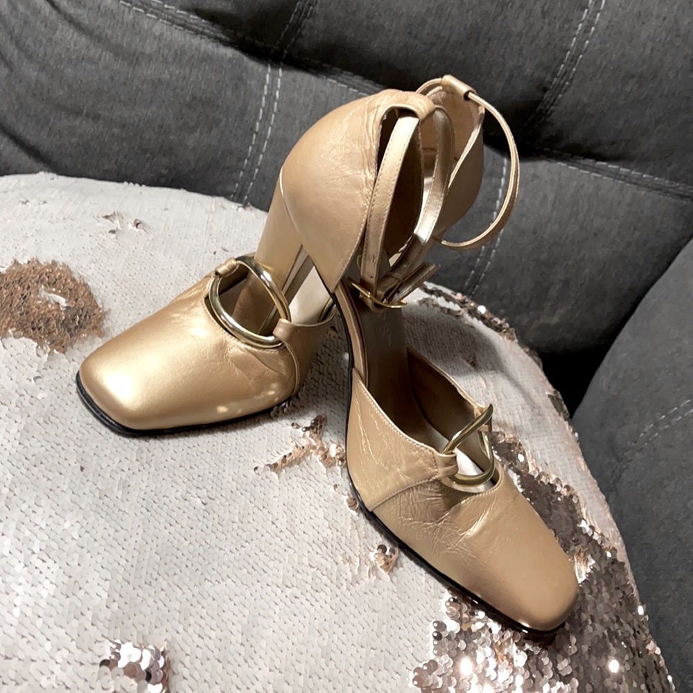 Two Lips Shoes | Vintage Two Lips Ankle Strap | Color: Gold | Size: 8